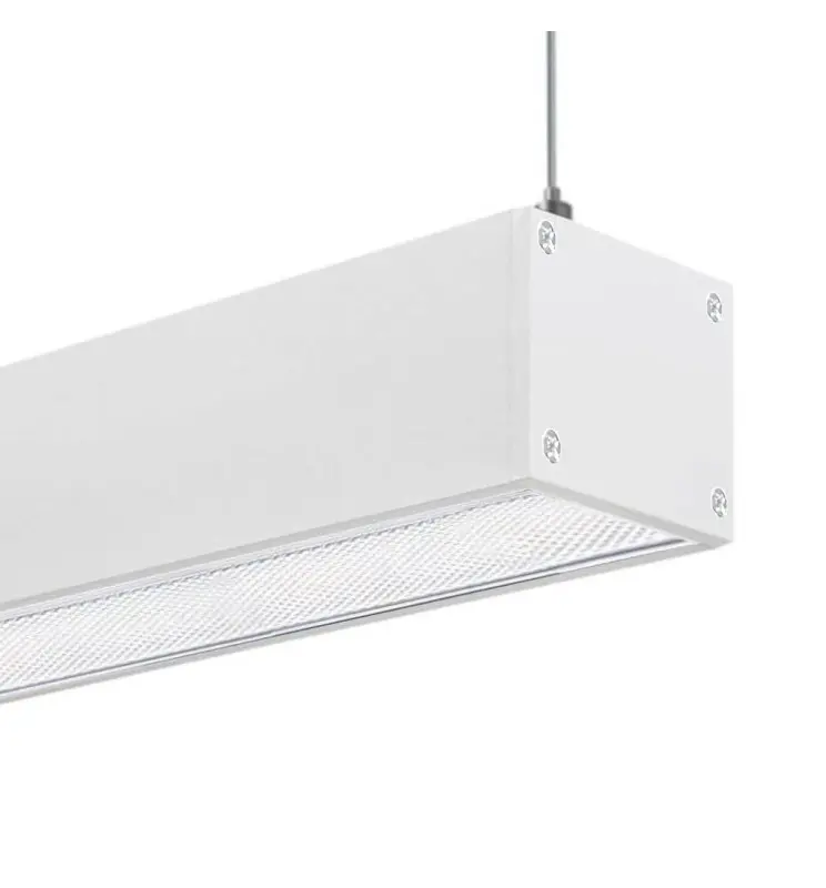 Perfil de Aluminio para Tiras LED POTSDAM Blanco 2m con Difusor Microprisma UGR17 de Superficie y Colgante - Imagen 1