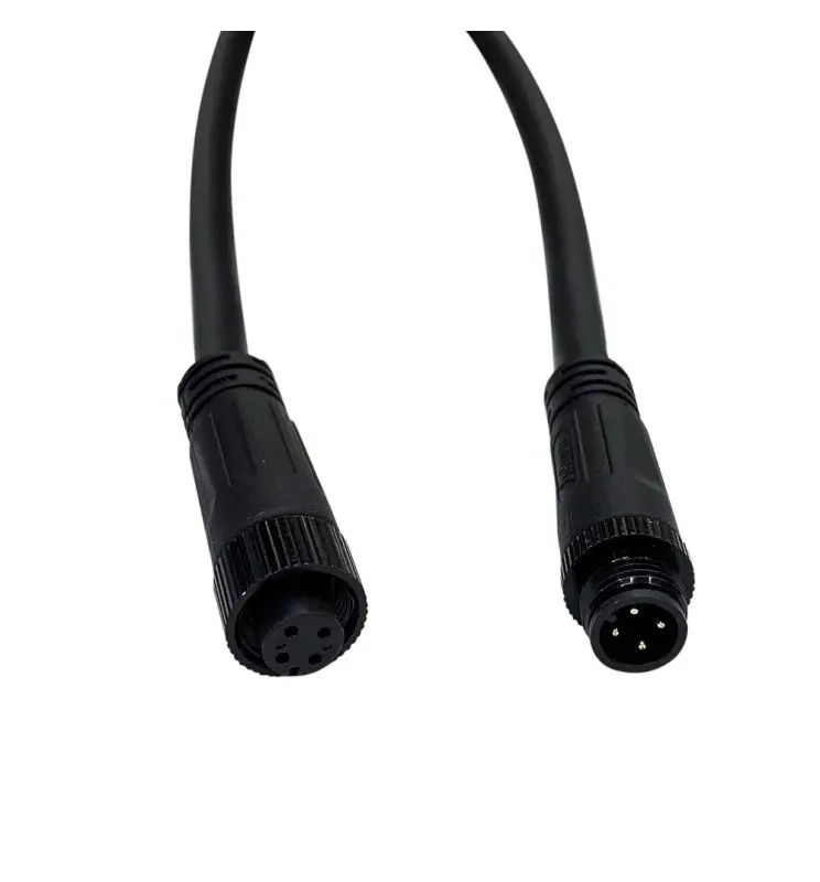 Cable conector Estanco IP68 - M12 - Macho – Hembra 4x0,75mm2 – ø15mm - Imagen 1
