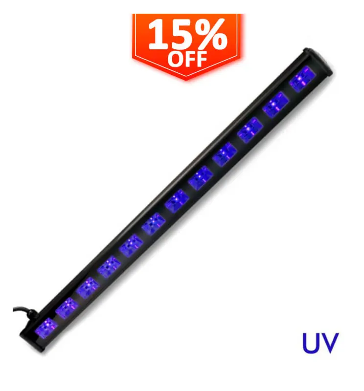 Barra Wall washer LED 36W Luz UV - Luz Negra - Ultravioleta-  12x3W - Imagen 1