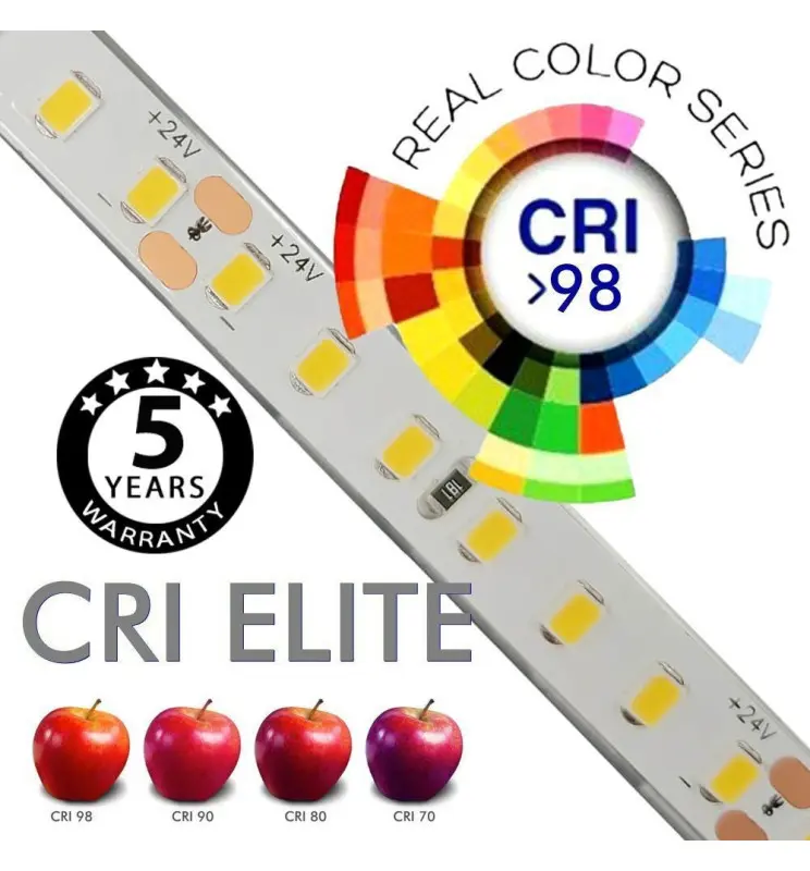 Tira LED 24V | CRI98 ELITE |140 LED/m | 5m | SMD2835 | 1600Lm |11W/M | IP20 - Imagen 1