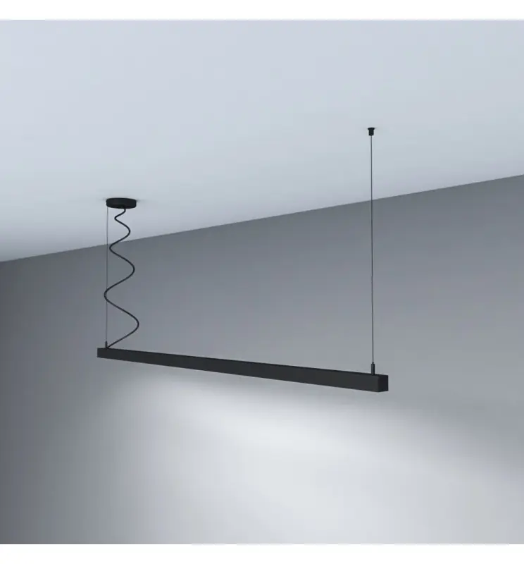 MUNICH MINI NOIR - Linéaire LED avec kit de suspension - 0.44m - 0.94m - 1.44m - 1.94m - IP54-Dimmable - Imagen 1