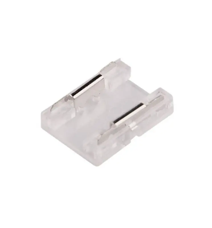 Pack 10 Conector Transparente para unión tiras LED COB + SMD - 8mm - 10mm - IP20 - Imagen 1