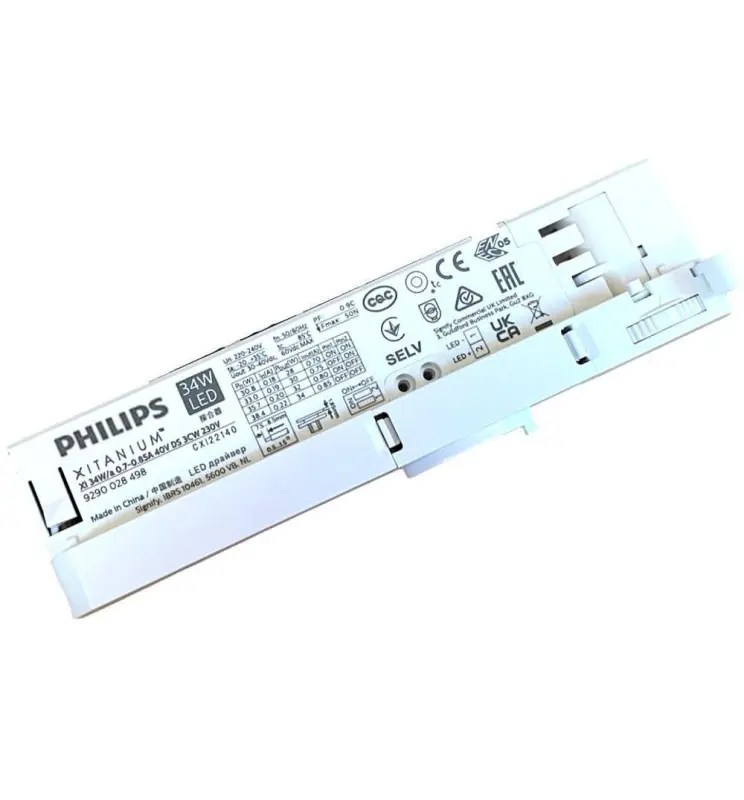 Driver LED Philips XITANIUM para carril trifásico XI 34W/a0.7-0.85A 40V DS 3CW 230V - 5 años Garantía - Imagen 1
