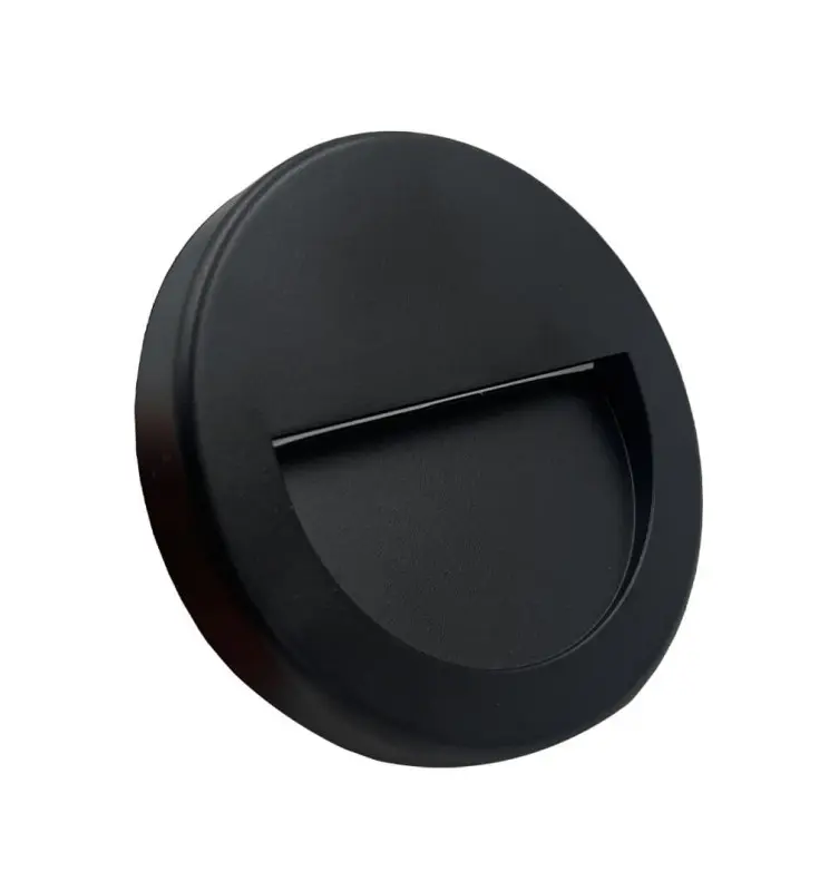 Baliza LED Slim 3W - Circular Negro - Superficie - Interior  Exterior-  IP65 - Imagen 1