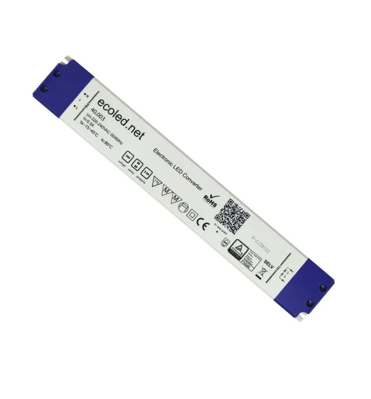 Alimentation PROFESSIONNELLE SLIM 24V 24V 60W - ECOLED - IP20  - TÜV - Imagen 1