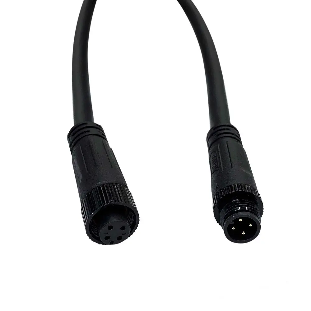 Cable conector Estanco IP68 - M12 - Macho – Hembra 4x0,75mm2 – ø15mm