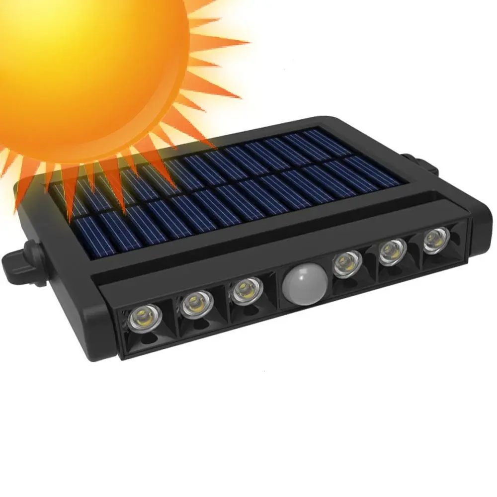Foco Solar Led Orientável - 5W Chip -  Sensor de Movimento - 4000K