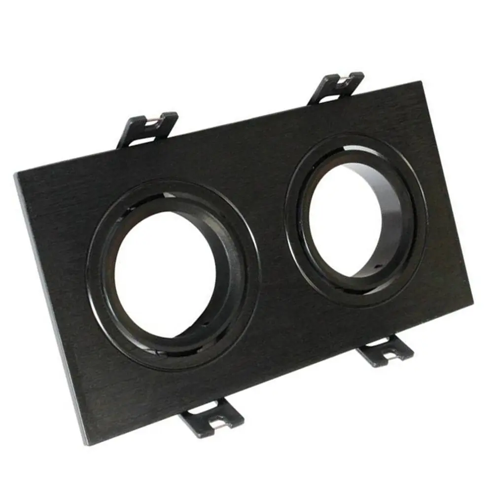 Aro Marco NEGRO - DOBLE -  orientable para GU10 LED