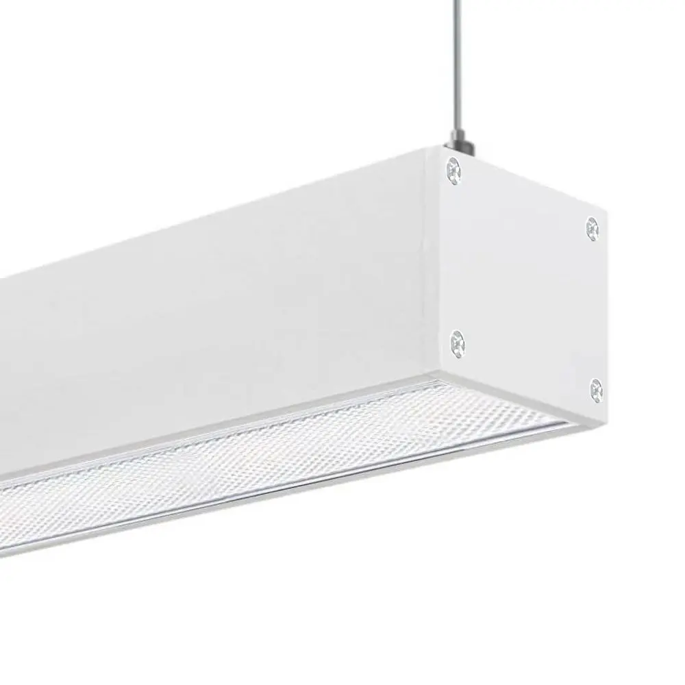 72W LED Linear Light POTSDAM WHITE | 200cm | Batten + Pendant | UGR17