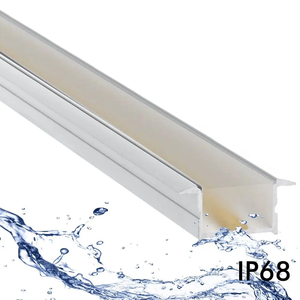 Lineares LED-COB - IP68 - Einbaufähig - BERLIN XL ELOXIERT SILBER - 12V