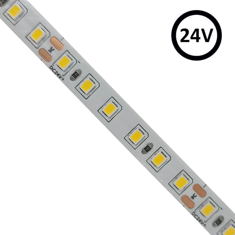 LED Strip 24V | 120xLED/m | 5m | SMD2835 | 1680Lm | 12W/M | IP20