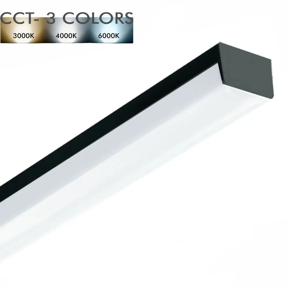 Linear LED Batten- Strip - 18W - BERGEN - Black - PC - CCT - 59cm
