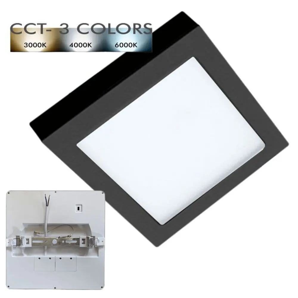 Downlight + LED Ceiling Light - Square - BLACK MOSS LUMILEDS - 24W ADJUSTABLE - Selectable CCT Color