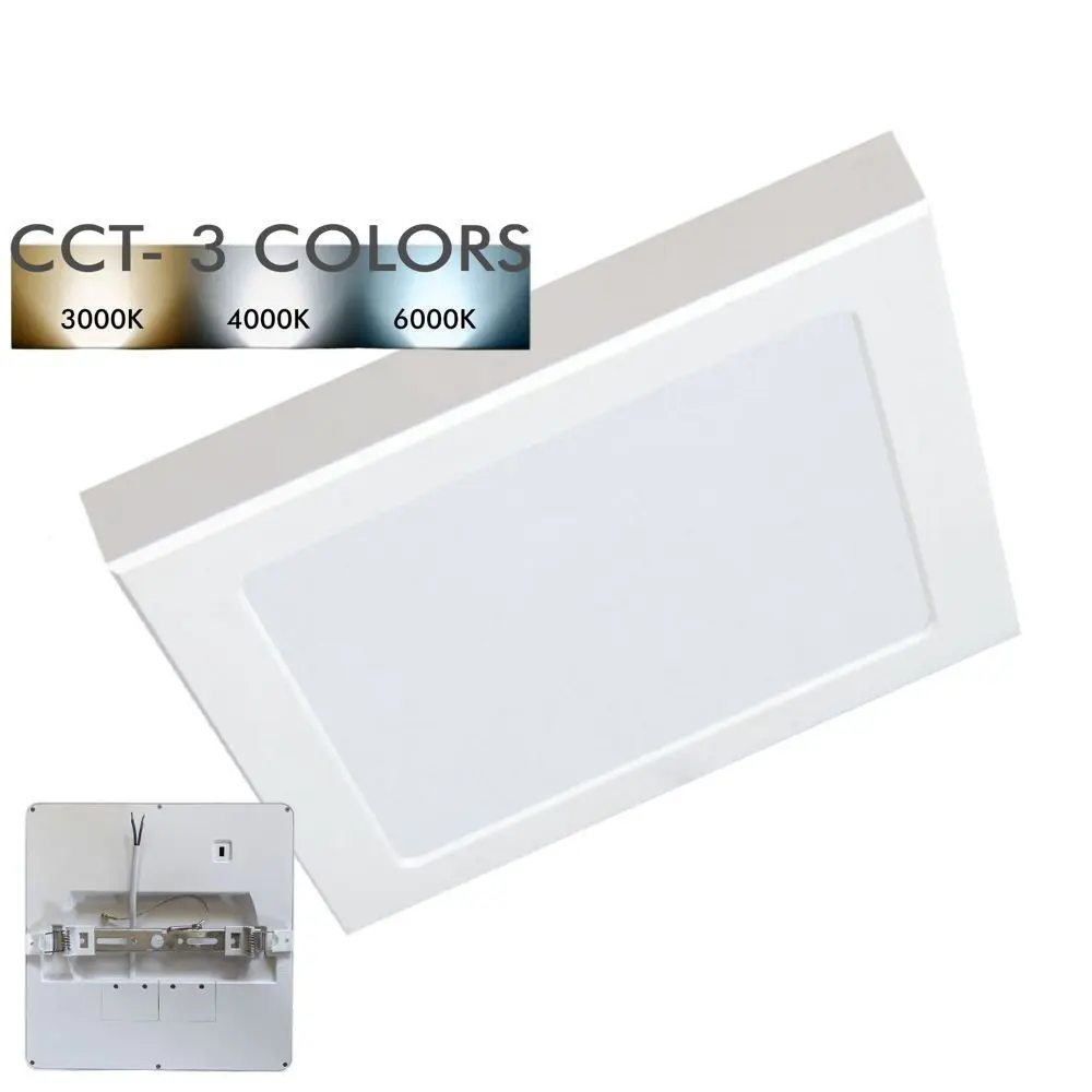Downlight + LED Ceiling Light - Square - MOSS WHITE LUMILEDS  - 18W ADJUSTABLE - Selectable CCT Color