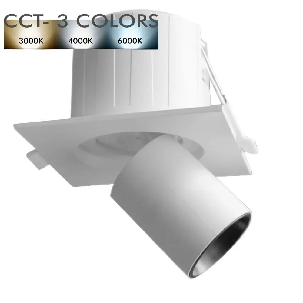 6W Downlight LED - DIRECTIONAL PERISCOPIC - Square - CCT Selectable Color
