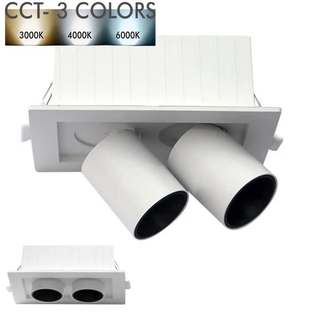 12W Downlight LED - DIRECTIONAL PERISCOPIC - Rectangular - CCT Selectable Color