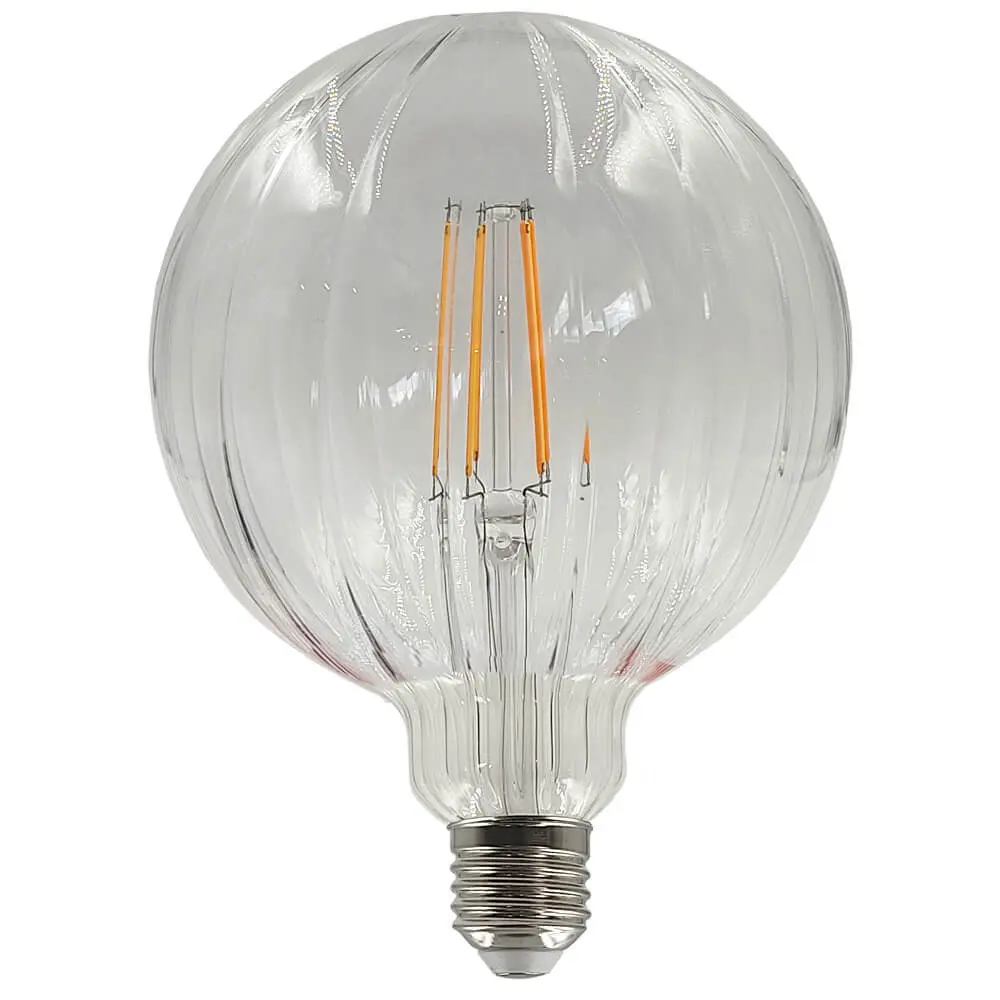 LED Filament Bulb - Sphere - Decorative 6W E27 - Amber - BIG Ø175mm