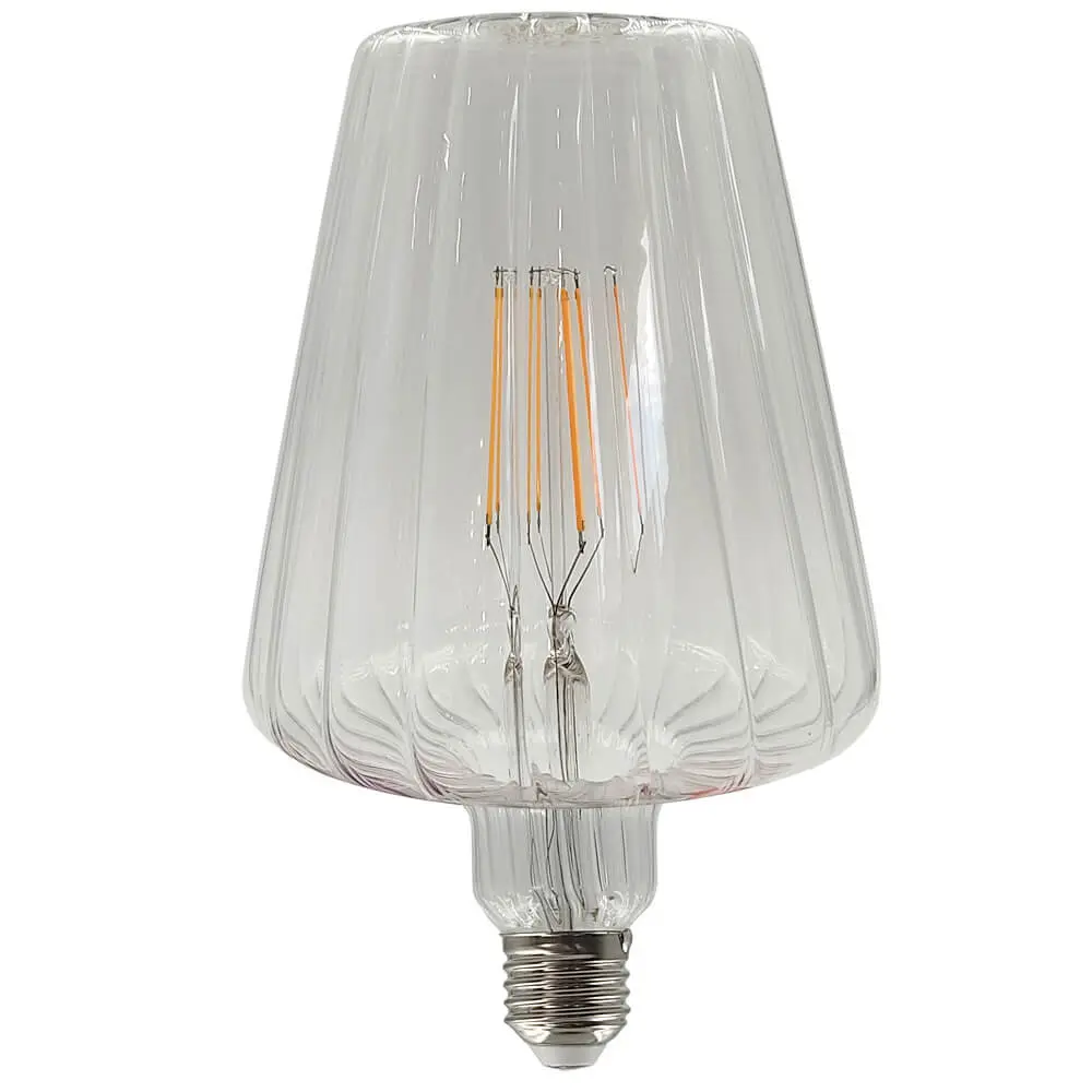 LED Filament Bulb -CONIC- Decorative 6W E27 - Amber - BIG Ø120mm