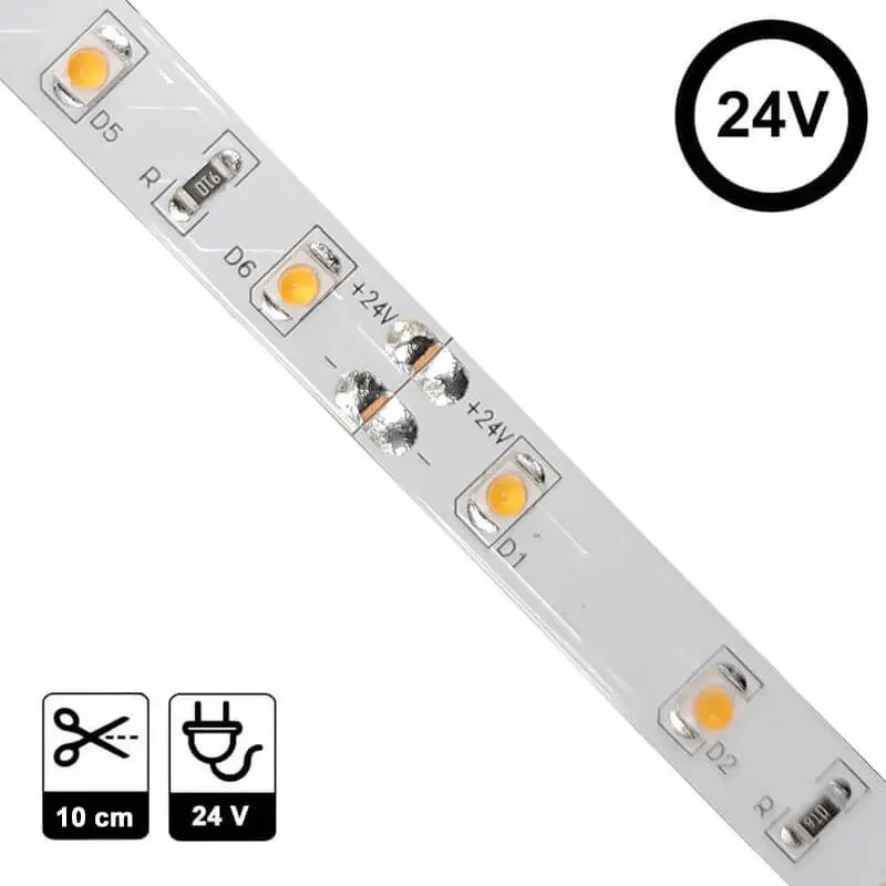 LED-strip 24V | 60xLED/m | 10m | SMD2025 | 30º | 10W/M | IP20 | CRI90