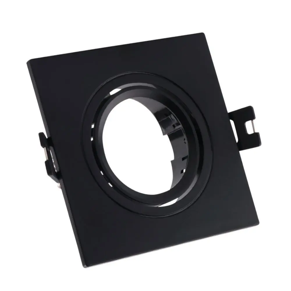 Anello Quadrato Downlight NERO per Lampadina LED GU10 LED