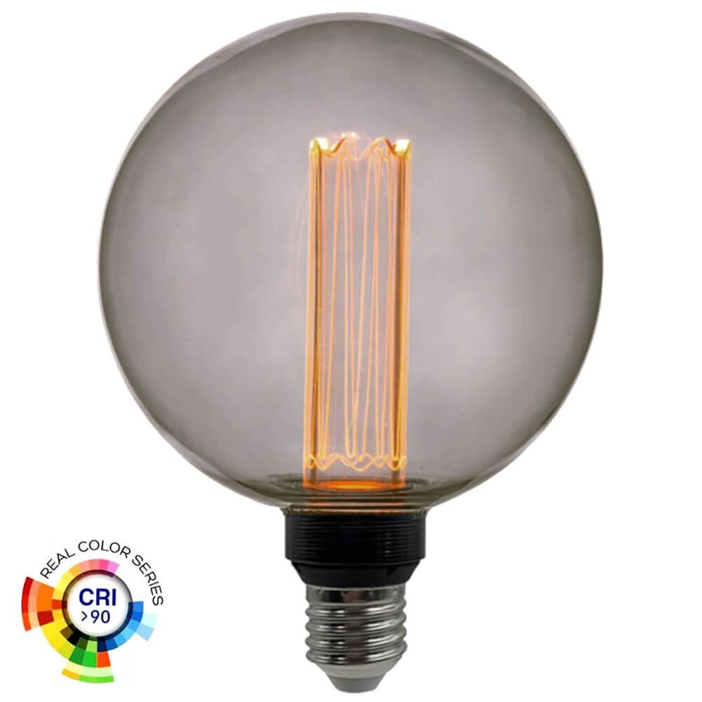 LED Bulb - Modern Smoked Glass - 4W - E27 - G125