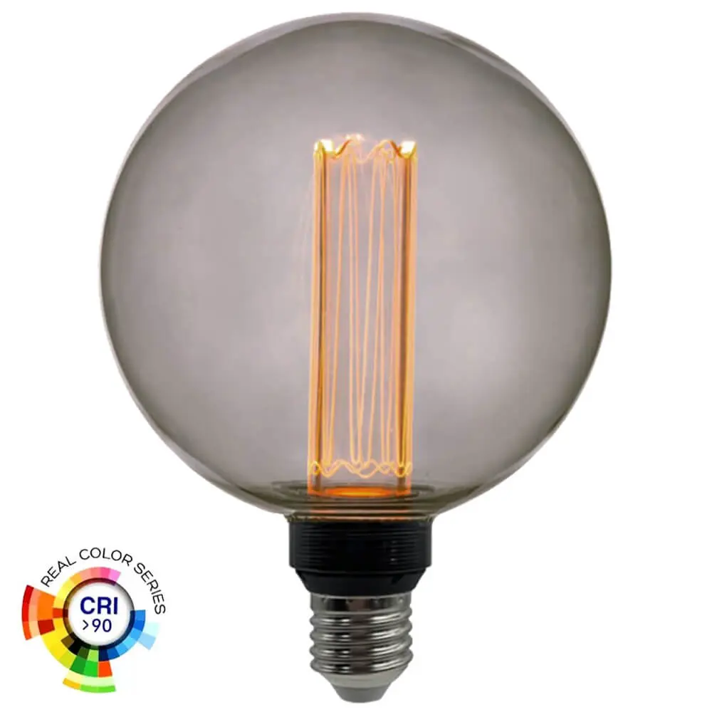 LED Bulb - Modern Smoked Glass - 4W - E27 - G125