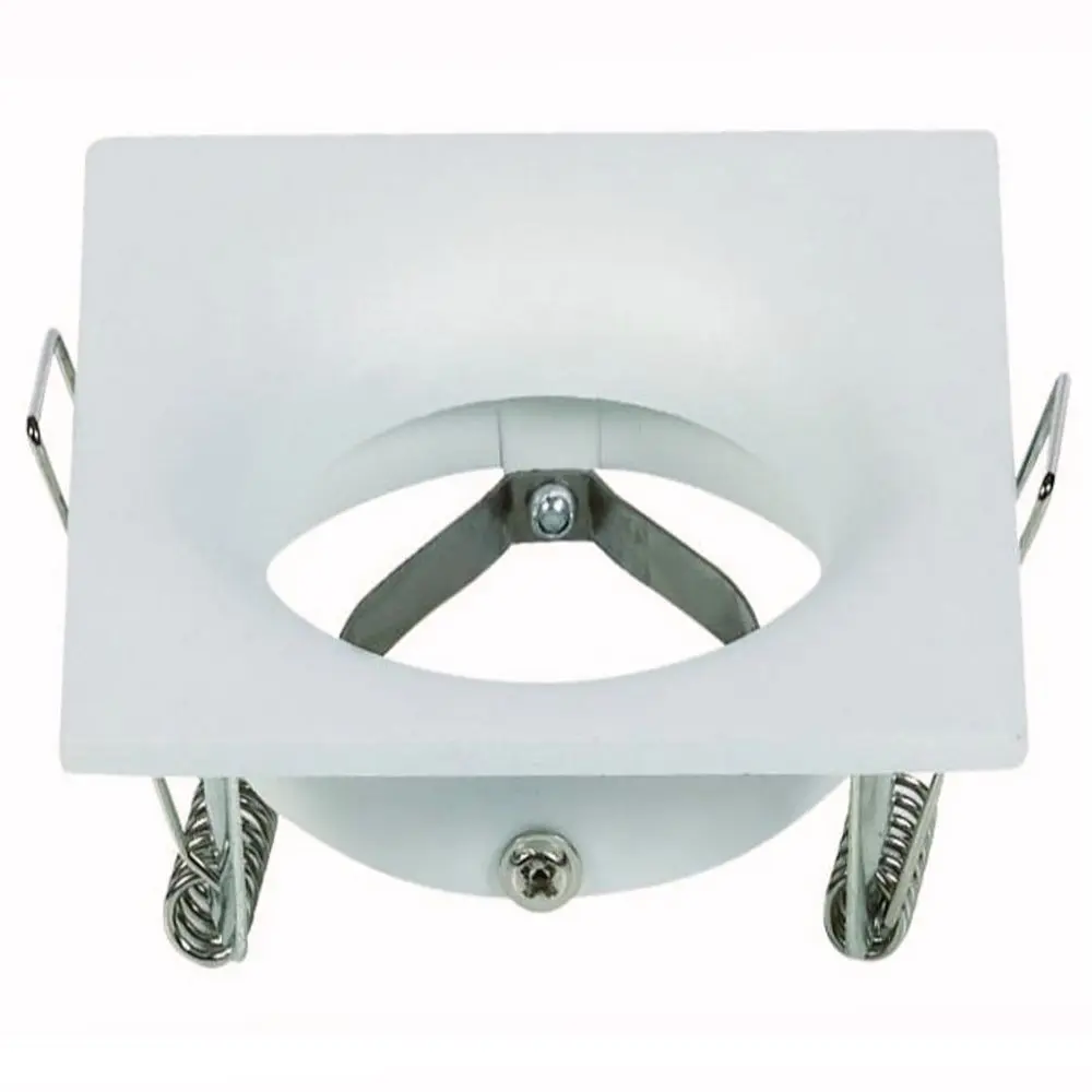 Aro Fijo para Dicroica Cuadrado Blanco GU10-MR16