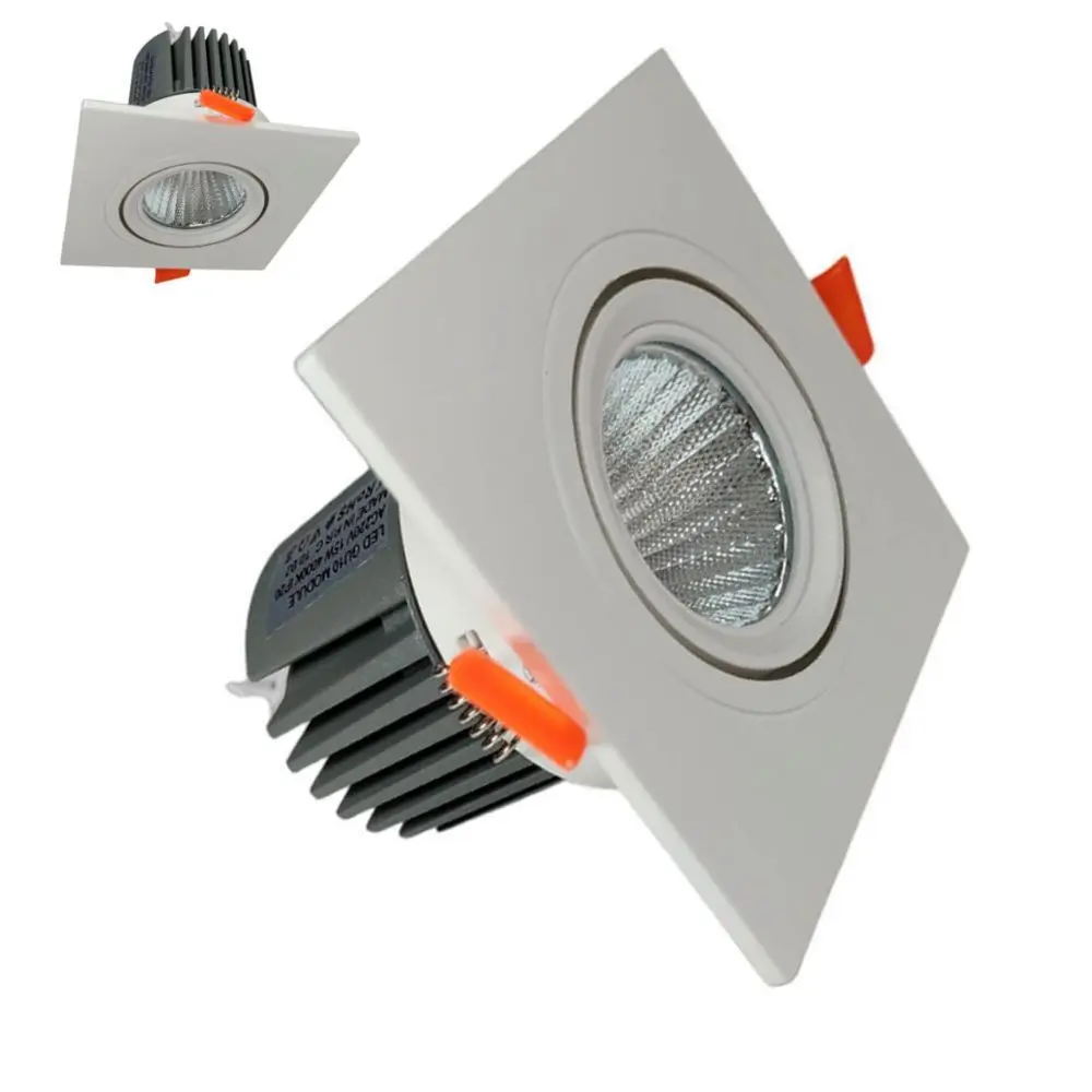 15W Square LED Downlight - Adjustable - WHITE - CRI+92 - UGR13
