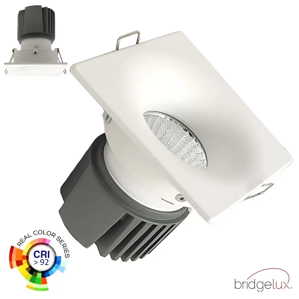 15W Square LED Downlight -  WHITE - CRI+92 - UGR13
