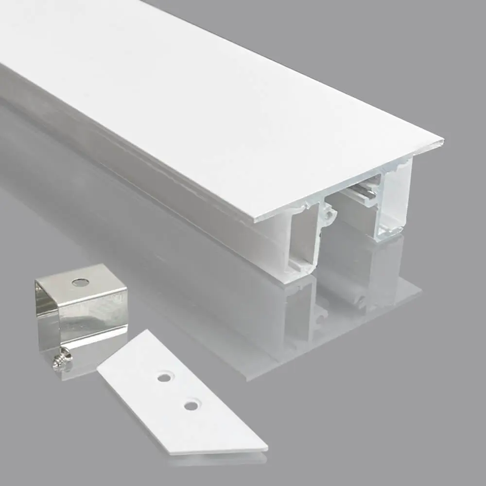 Aluminum Profile - WHITE - DOUBLE LIGHT for LED Strip - 2 Meters