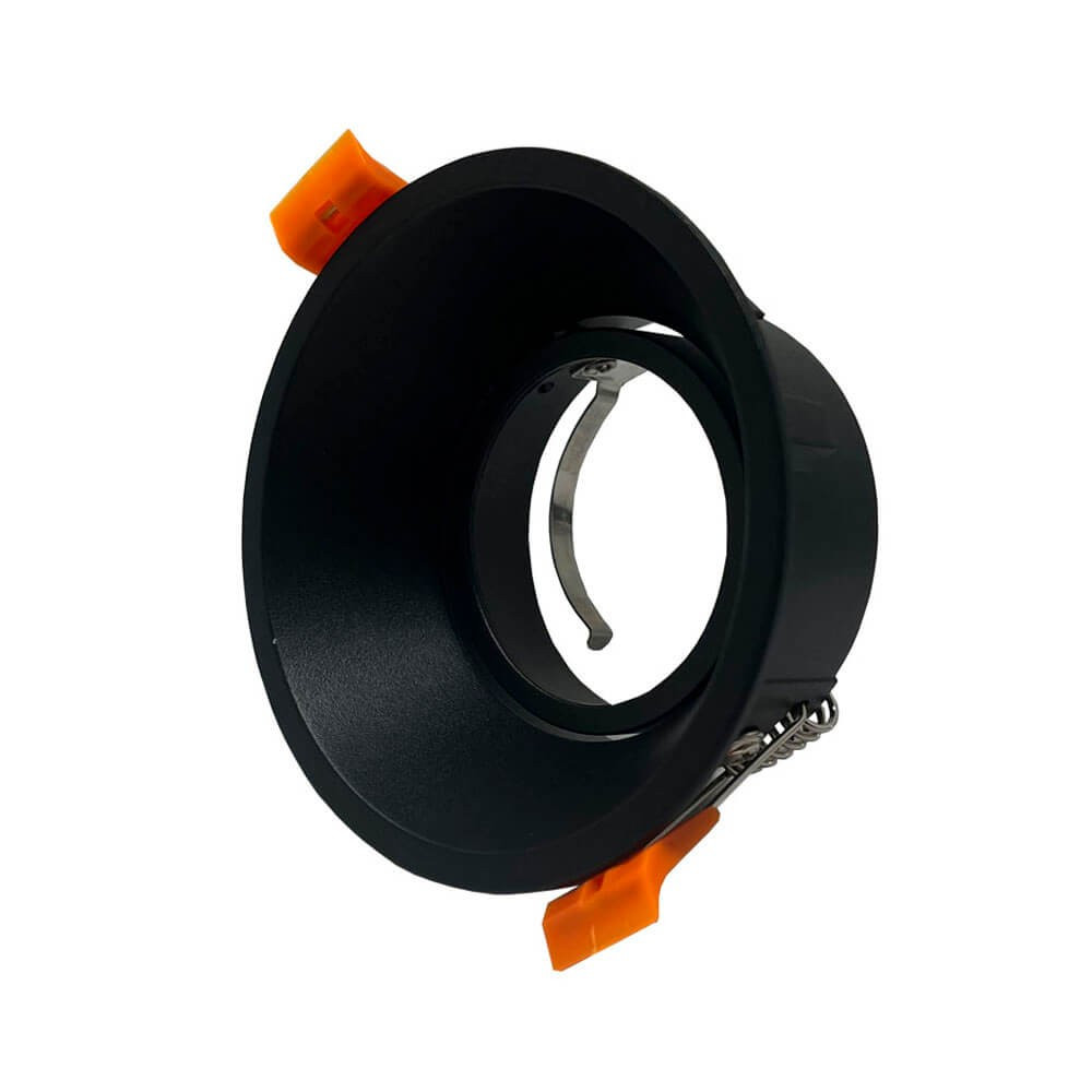 Fixed Waterproof Circular Ring - CURVED EFFECT - GU10-MR16 - IP65 - BLACK