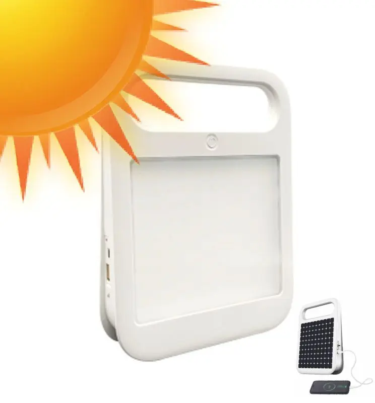 Foco Projetor Solar Portátil LED - 4W - Power Bank + USB Recarregável