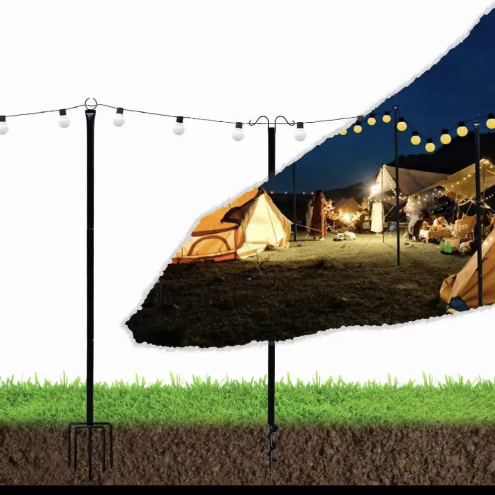 Kit of 2 Metal Supports - 2.4 meters - for garlands and outdoor lighting