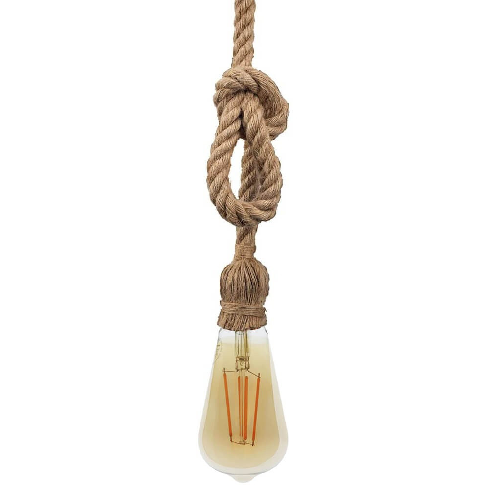 Pendant Lamp - VINTAGE LINEN ROPE - for E27