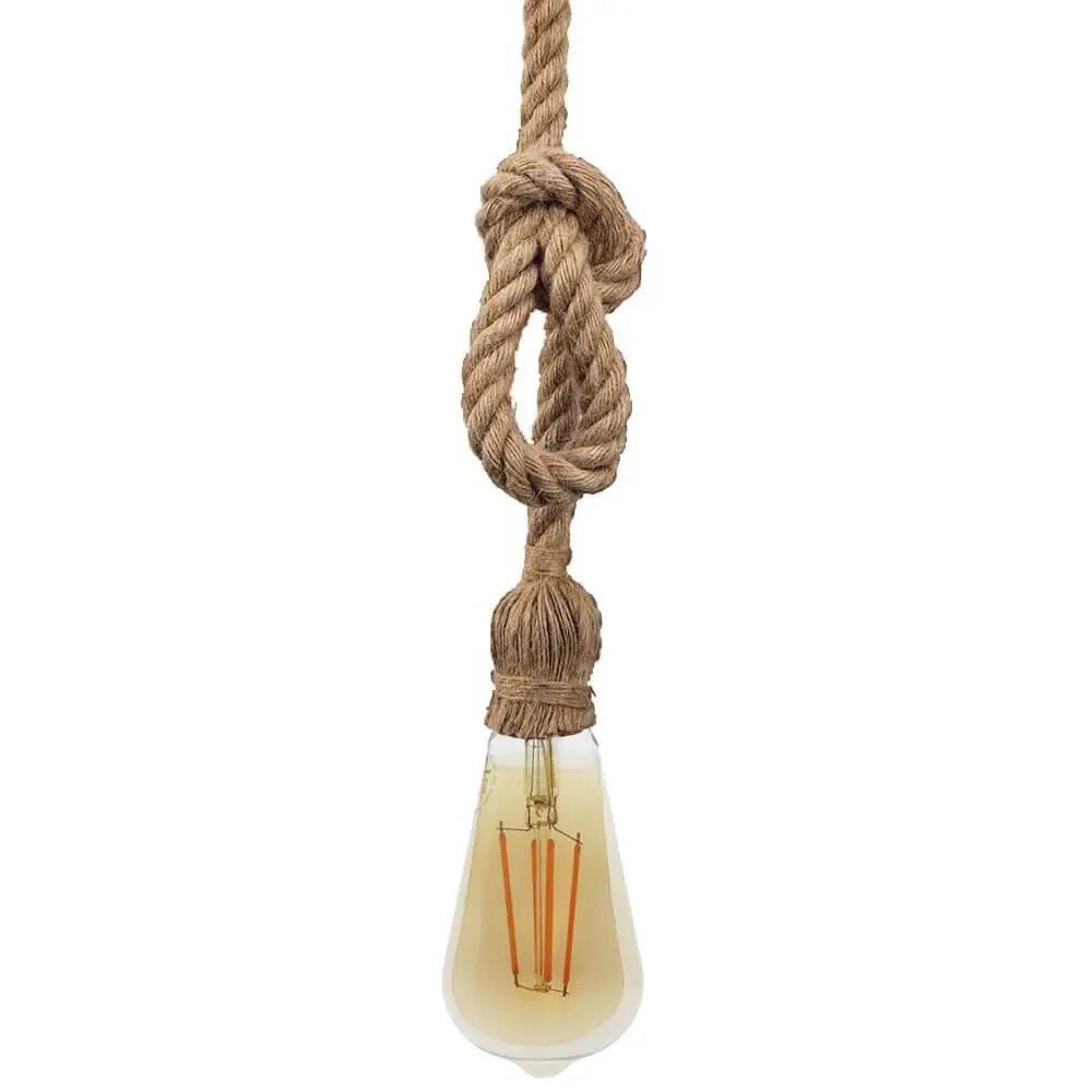 Pendant Lamp - VINTAGE LINEN ROPE - for E27