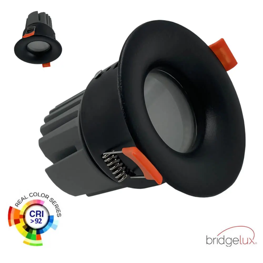 15W LED Circular Downlight - CURVE - BLACK - CRI+92 - IP65 - UGR13