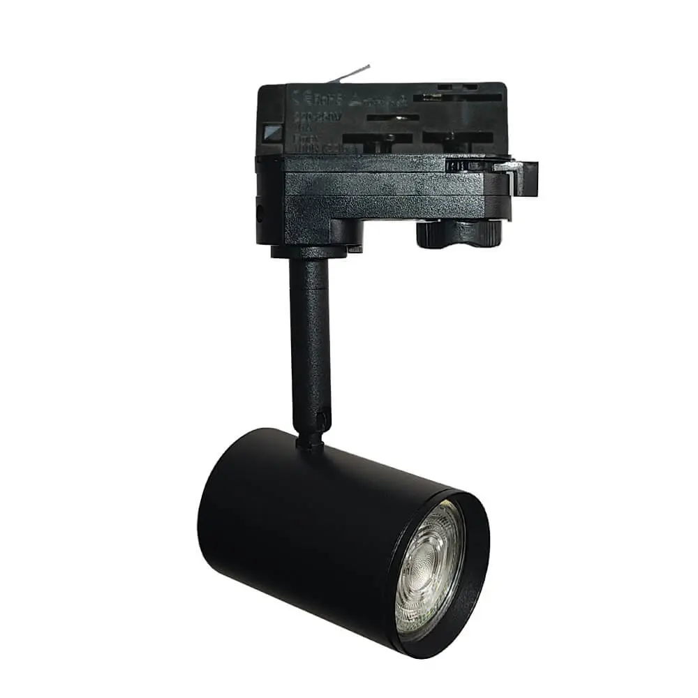 LED Rail Spotlight 8W Three-Phase - BLACK - 24º - HIGH LUMEN 165Lm/W