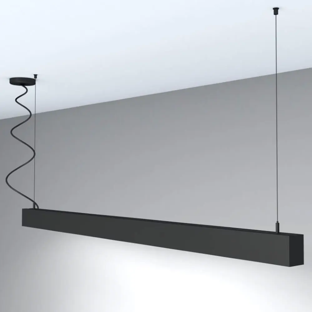 Linear Lamp Pendant LED - MUNICH BLACK - 0.5m - 1m - 1.5m - 2m - IP54 - Dimmable