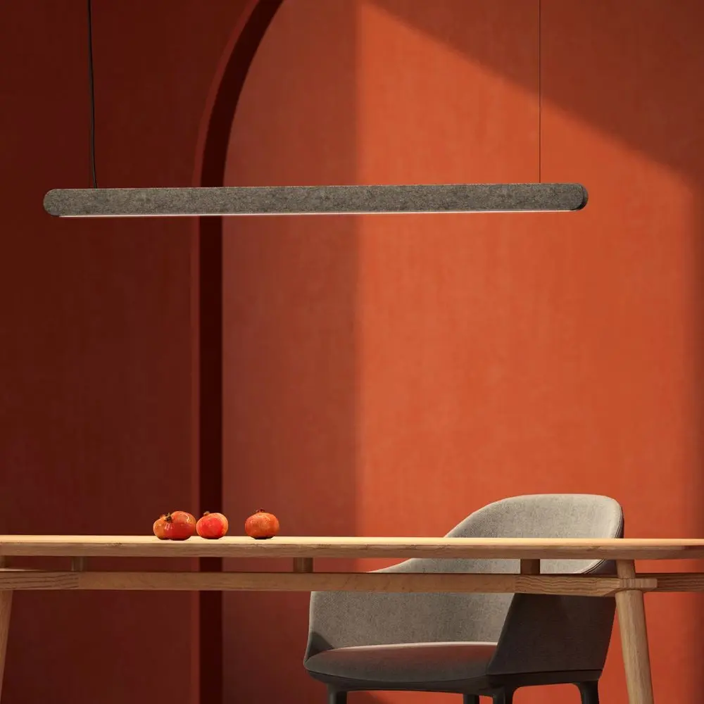 Linear Lamp Pendant LED - Sound Absorbing -  MUTE - 72cm - 128cm - 184cm - IP54 - Dimmable