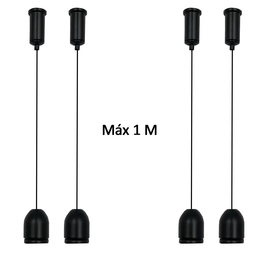 Suspension Kit LED Luminaire - BLACK - 1 Meter