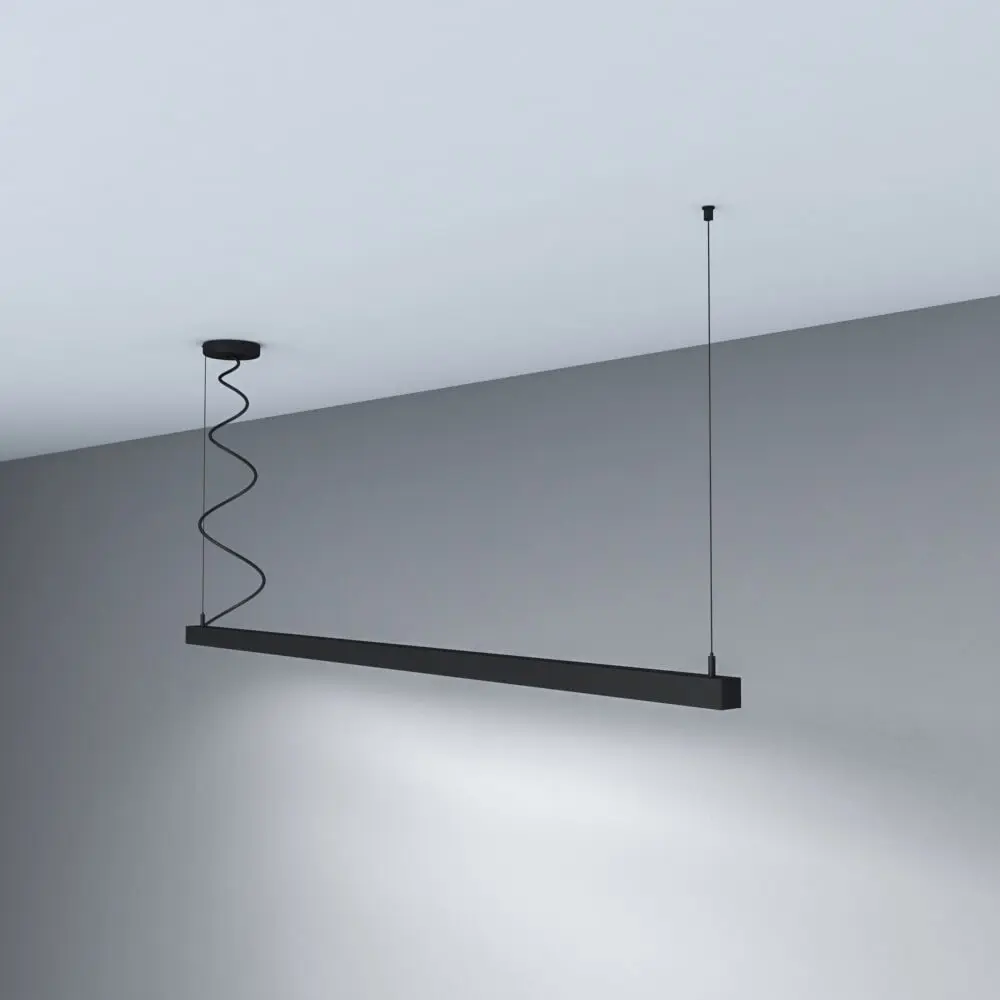 Linear Lamp Pendant - MUNICH MINI BLACK - 0.44m - 0.94m - 1.44m - 1.94m - IP54-Dimmable