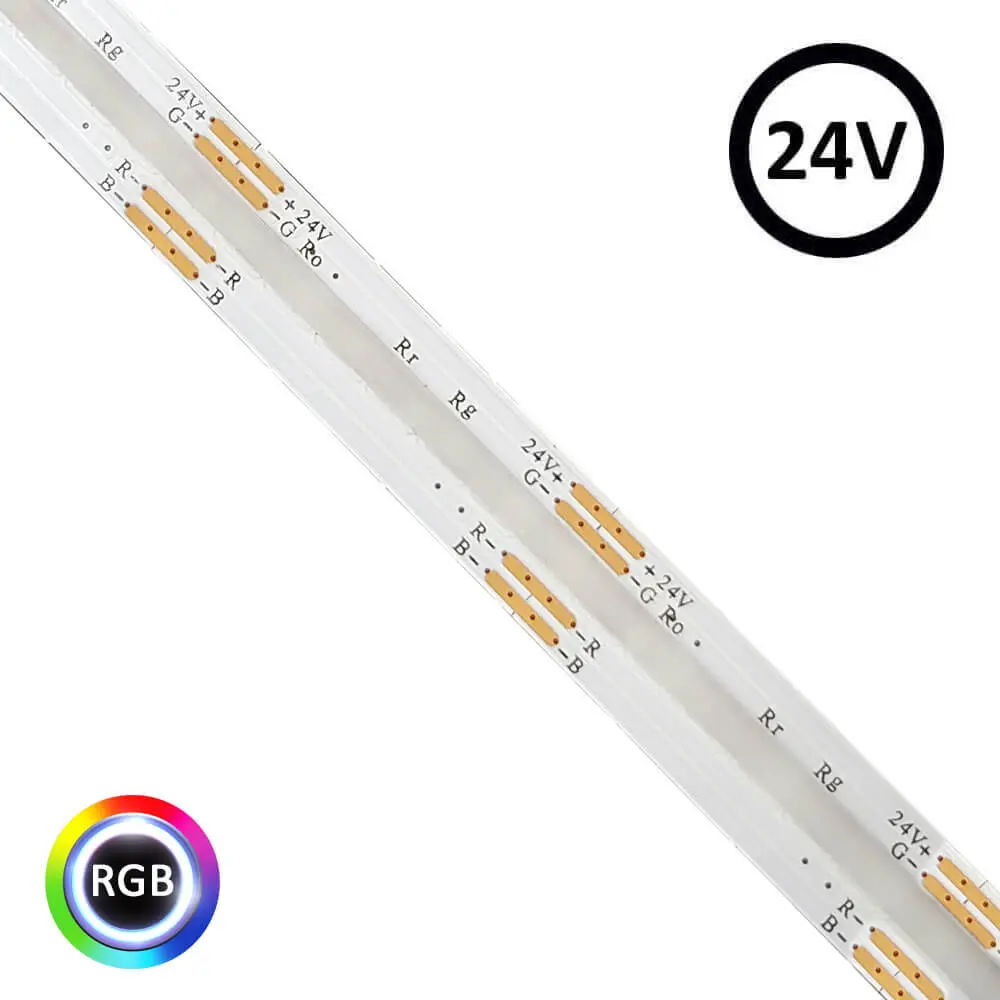LED-Strip 24V RGB | 5m | COB | 672LED/m | 15W/M | IP20
