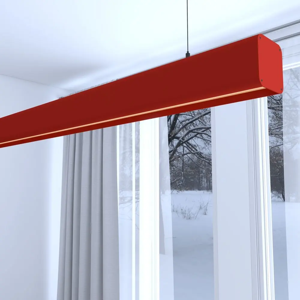 Linear Lamp Pendant LED - ANTHONY tomato red- 0.5m - 1m - 1.5m - 2m