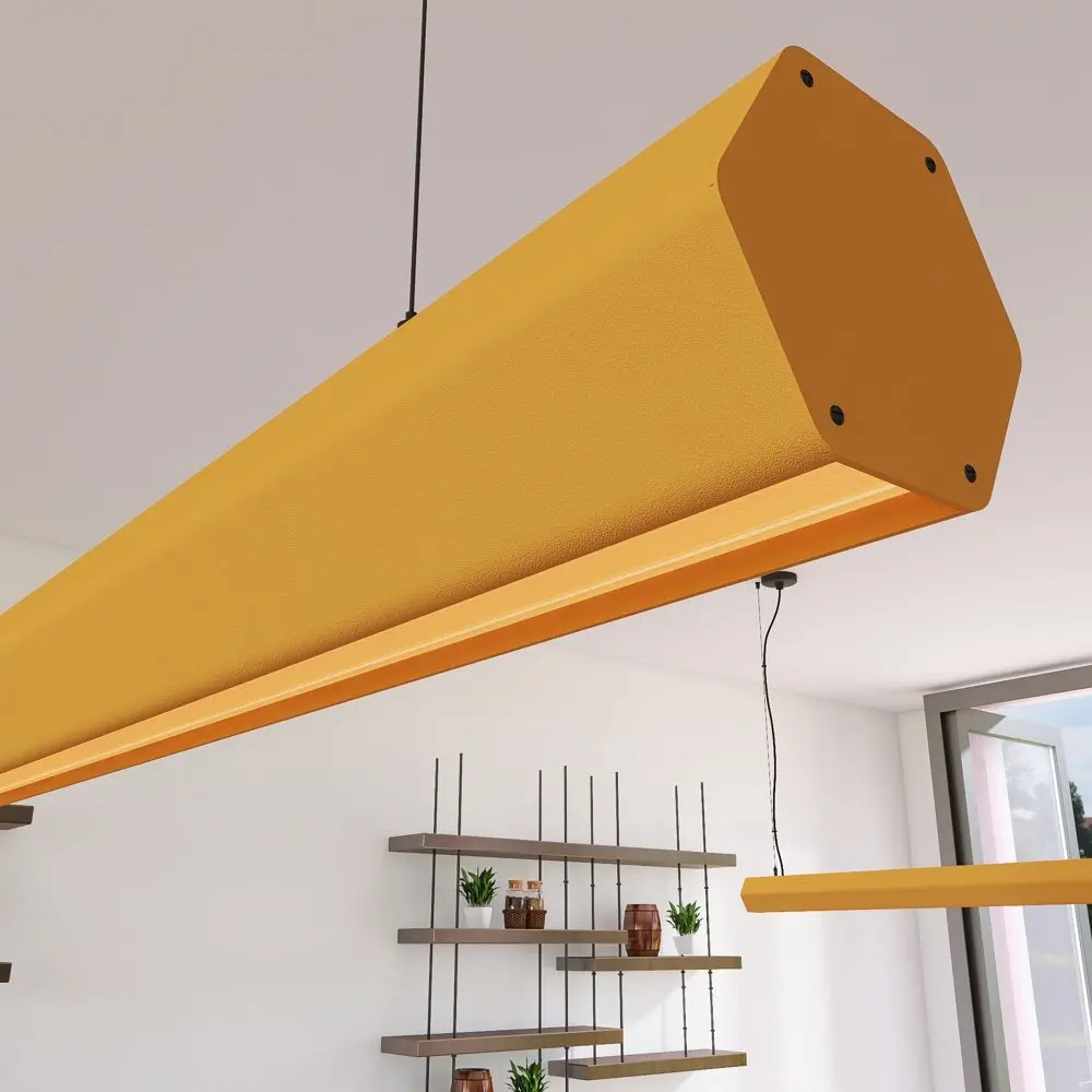 Linear LED Pendant Lamp - PACO Pastel Yellow - 0.5m - 1m - 1.5m - 2m