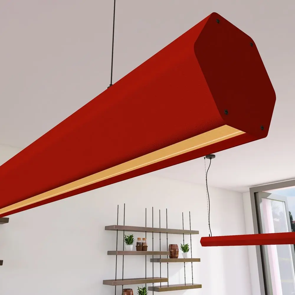 Linear LED Pendant Lamp - PACO Tomato Red - 0.5m - 1m - 1.5m - 2m