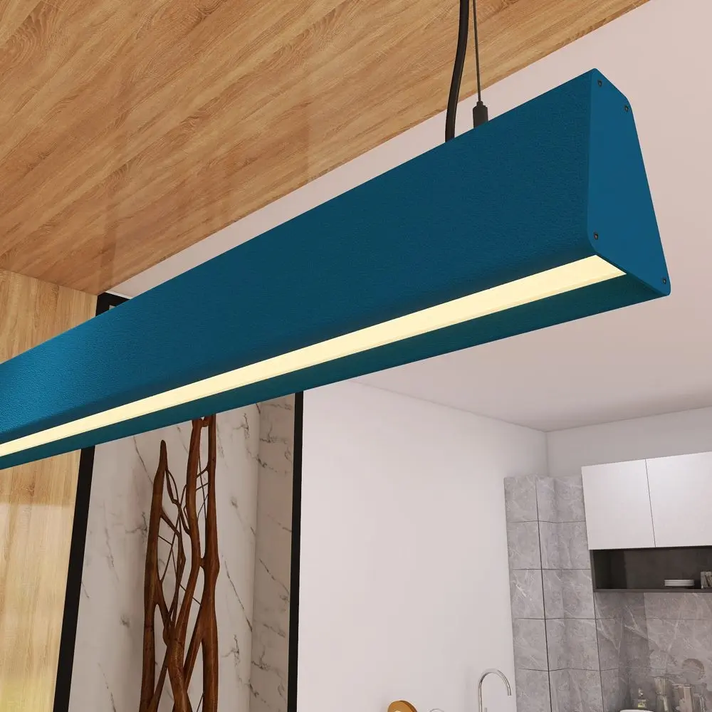 Linear LED Pendant Lamp - CARMEN Azure Blue - 0.5m - 1m - 1.5m - 2m