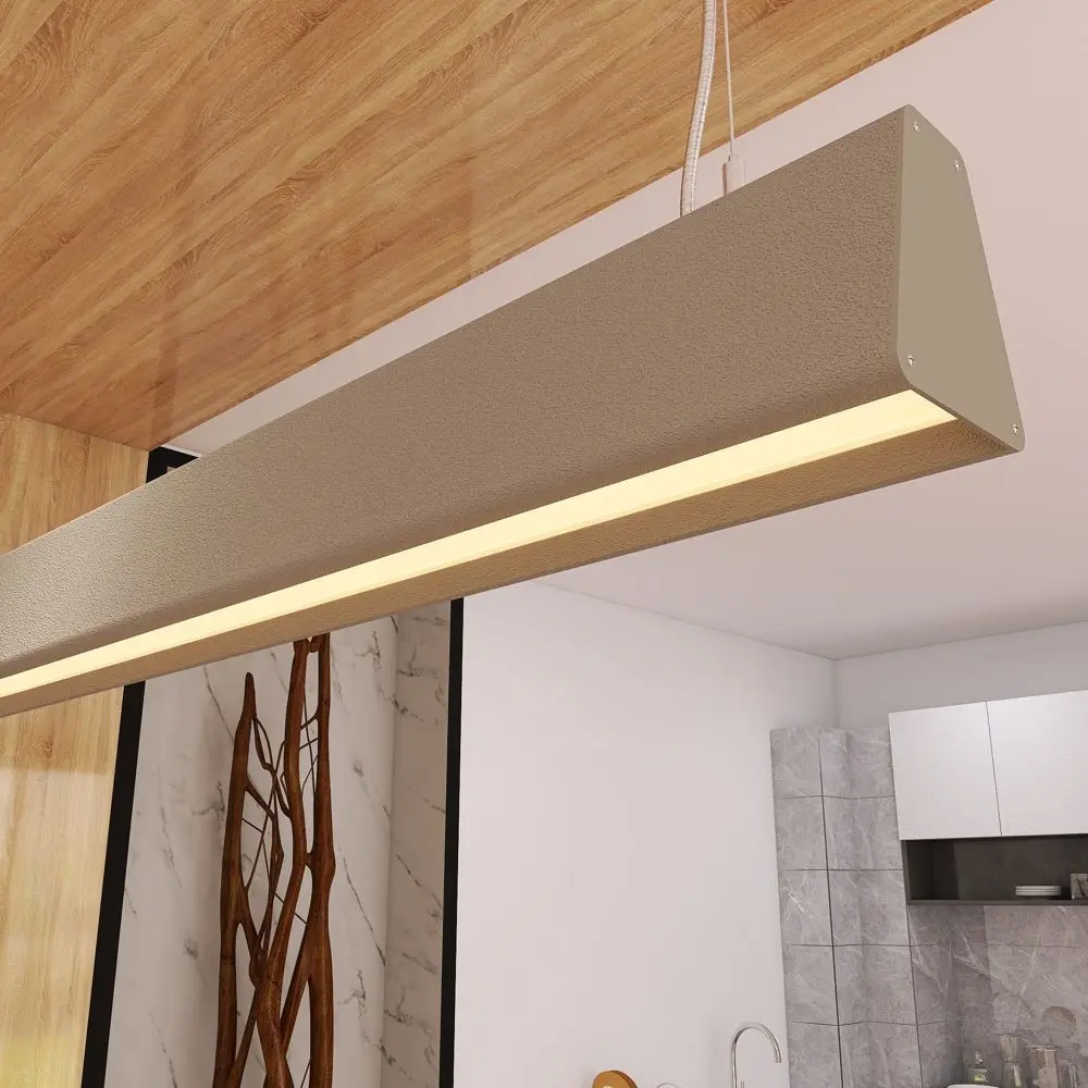 Linear LED Pendant Lamp - CARMEN Stone Gray - 0.5m - 1m - 1.5m - 2m