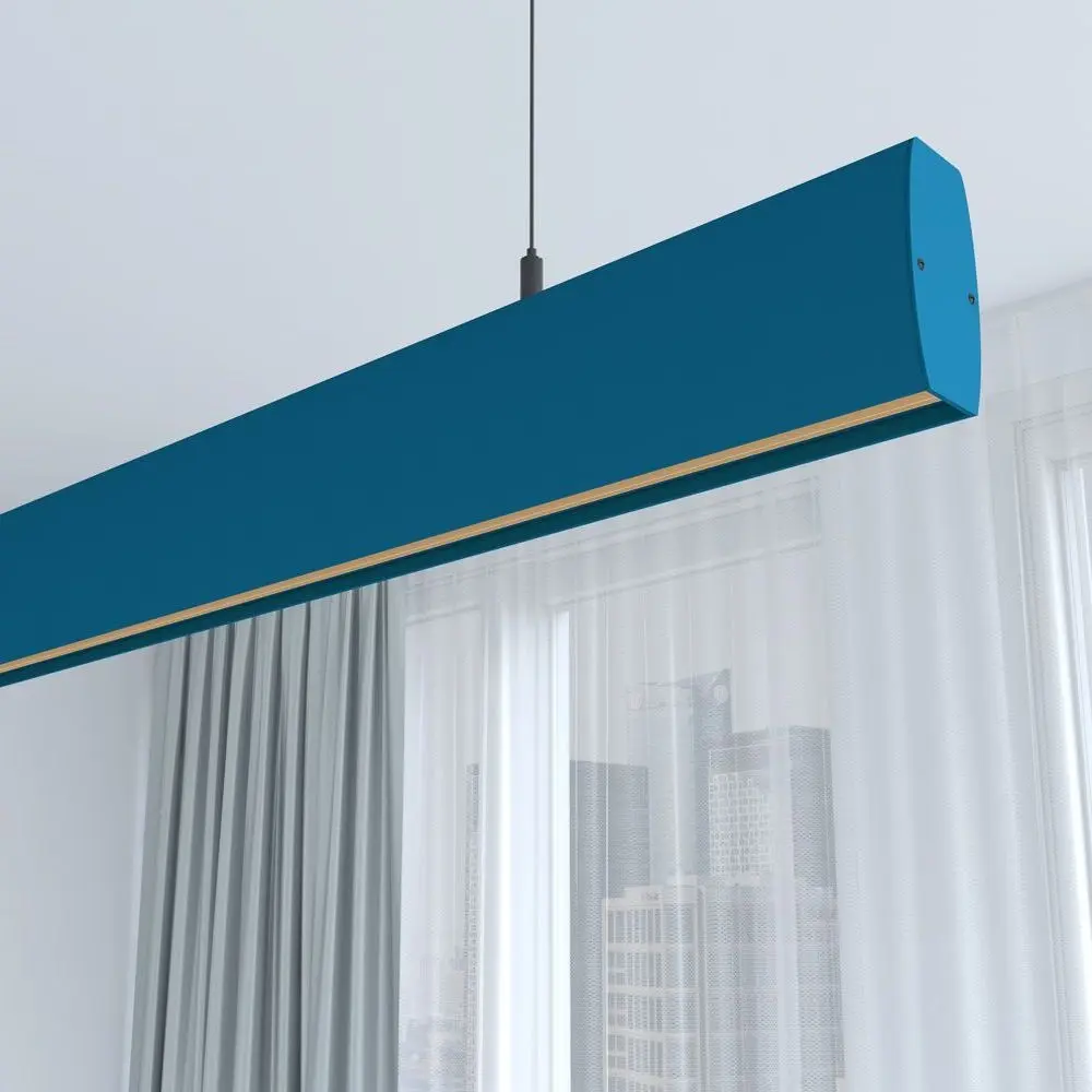 Linear LED Pendant Lamp - RICARDO Azure Blue - 0.5m - 1m - 1.5m - 2m
