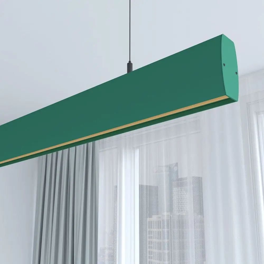 Linear LED Pendant Lamp - RICARDO Green - 0.5m - 1m - 1.5m - 2m