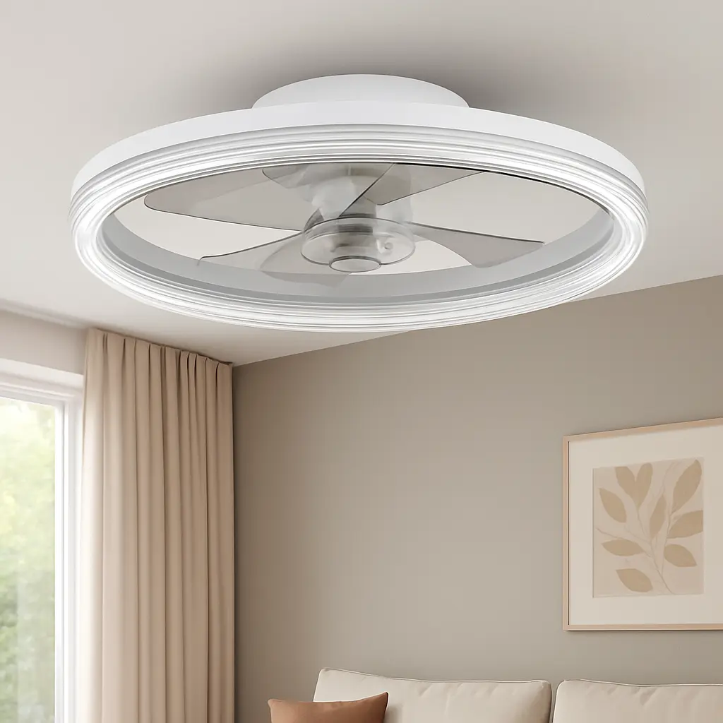 Ventilateur de plafond LED LAVEZZI Blanc - 30W 6CCT - IP20 - 50cm